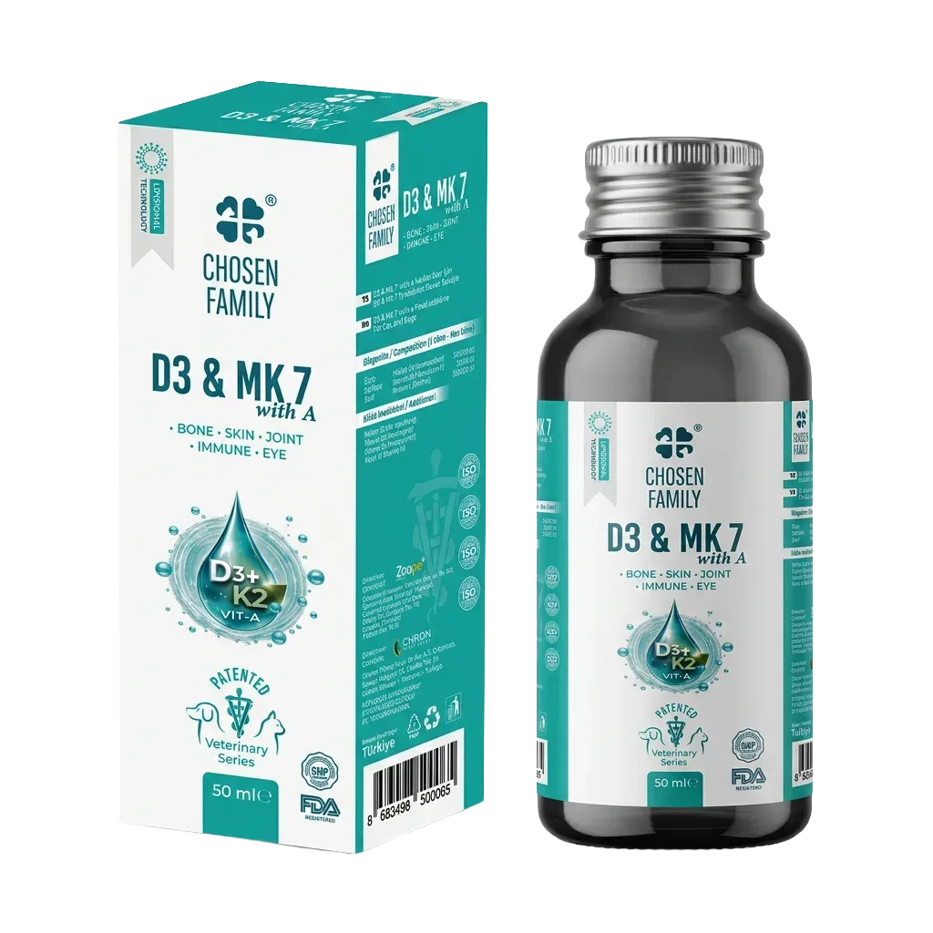 D3 & MK7 WITH A Lipozomal Vitamin Support Canine & Feline Bone, Skin & Immune Support Oral Liquid (50 ml)