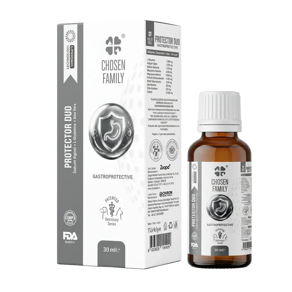 PROTECTOR Kedi ve Köpek Mide ve Bağırsak Mukozası Desteği Lipozomal Damlalıklı Likit (30 ml)