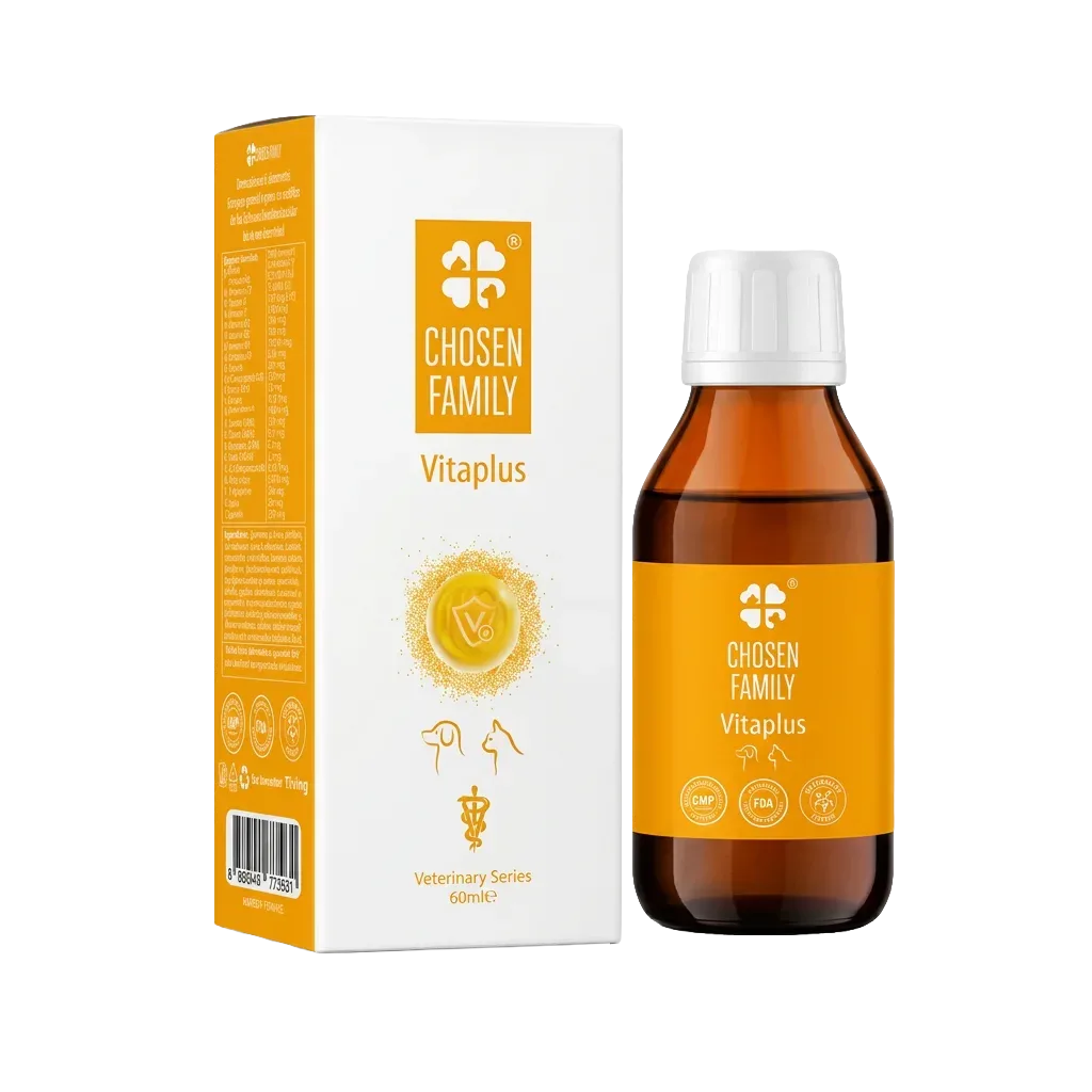 VITAPLUS Kedi ve Köpek Tam Spektrumlu Multivitamin ve Amino Asit Damlalıklı Likit (60 ml)